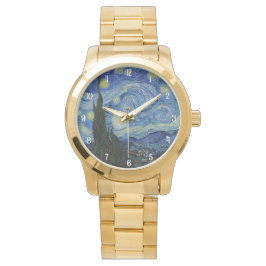 Van Gogh Starry Night Elegant Men's Watch Armbanduhr