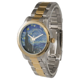 Van Gogh Starry Night Elegant Men's Watch Armbanduhr