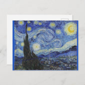Van Gogh, Starry Night Feiertagspostkarte (Vorne/Hinten)