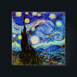Van Gogh Starry Night Fine Art Button<br><div class="desc">Starry Night,  schöne Kunst von Vincent van Gogh.</div>
