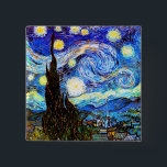 Van Gogh Starry Night Fine Art Button<br><div class="desc">Starry Night,  schöne Kunst von Vincent van Gogh.</div>
