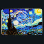 Van Gogh Starry Night Fine Art Magnet<br><div class="desc">Starry Night,  das berühmteste Gemälde des niederländischen Post-Impressionisten Meisters Vincent van Gogh. Ein einsamer Zypressenbaum,  ein schlafendes Dorf und ein Himmel,  der mit Sternen herumwirbelt. Postimpressionismus Christliche religiöse spirituelle inspirierende Kunst Malerei.</div>
