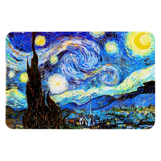 Van Gogh Starry Night Fine Art Magnet (Horizontal)