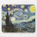 Van Gogh Starry Night Fine Art Mousepad<br><div class="desc">Starry Night,  das berühmteste Gemälde des niederländischen Post-Impressionisten Meisters Vincent van Gogh. Ein einsamer Zypressenbaum,  ein schlafendes Dorf und ein Himmel,  der mit Sternen herumwirbelt. Vintage Retrolandschaft Natur bunt niedliche künstlerische Post-Impressionismus schöne Kunst.</div>