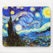 Van Gogh Starry Night Fine Art Mousepad (Vorne)