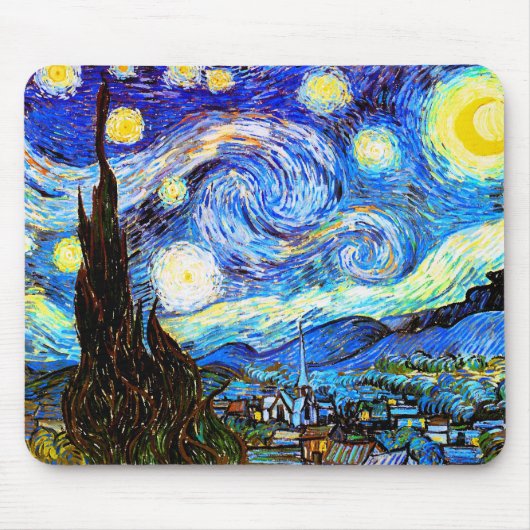 Van Gogh Starry Night Fine Art Mousepad (Vorne)