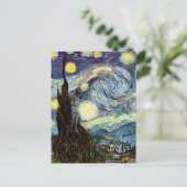 Van Gogh Starry Night Fine Art Postkarte (Stehend Vorderseite)