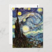 Van Gogh Starry Night Fine Art Postkarte (Vorne/Hinten)