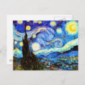Van Gogh Starry Night Fine Art Postkarte (Vorne/Hinten)