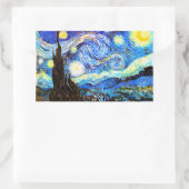 Van Gogh Starry Night Fine Art Rechteckiger Aufkleber (Tasche)