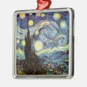Van Gogh Starry Night Fine Art Silbernes Ornament (Links)