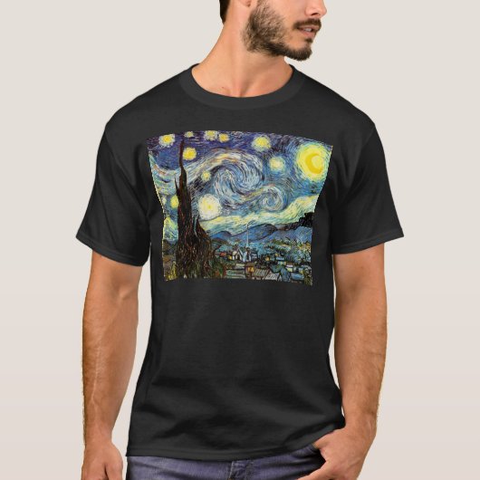 Van Gogh Starry Night Fine Art T-Shirt (Vorderseite)