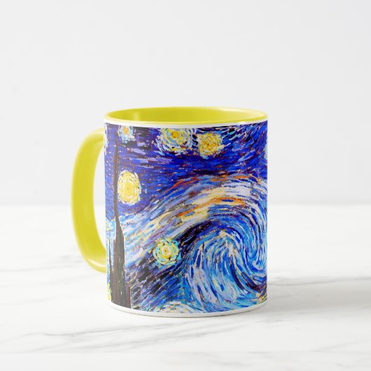 Van Gogh Starry Night Fine Art Tasse (Vorderseite Links)