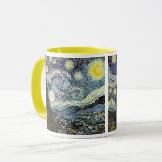 Van Gogh Starry Night Fine Art Tasse (Vorderseite Links)
