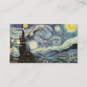 Van Gogh Starry Night Fine Art Visitenkarte