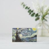 Van Gogh Starry Night Fine Art Visitenkarte (Stehend Vorderseite)