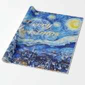Van Gogh - Starry Night Frohe Weihnachten Geschenkpapier (Ungerollt)