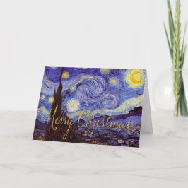 Van Gogh Starry Night Frohe Weihnachten Gold Kunst