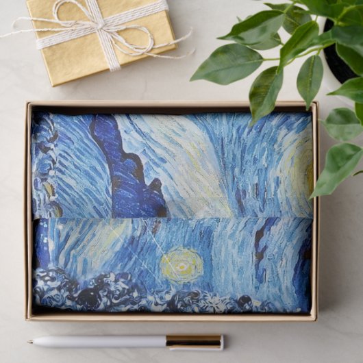 Van Gogh - Starry Night Frohe Weihnachten Seidenpapier (Geschenk)