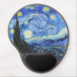 VAN GOGH Starry Night Gel Mousepad<br><div class="desc">"van gogh vincent",  Sternennacht,  "berühmtes Gemälde",  Vintag,  Sterne,  Himmel,  "Fine Art",  blau</div>