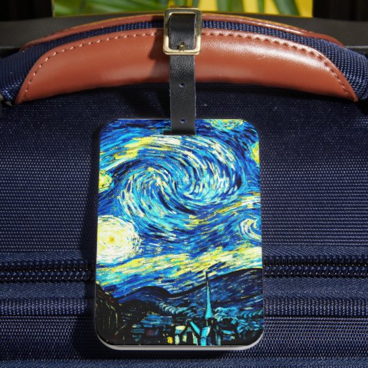 Van Gogh - Starry Night Gepäckanhänger (Vorderseite Insitu 2)