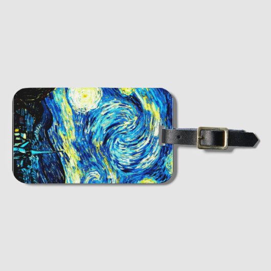 Van Gogh - Starry Night Gepäckanhänger (Vorderseite (Horizontal))