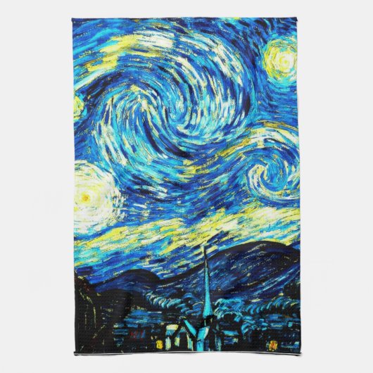 Van Gogh - Starry Night Geschirrtuch (Vertikal)