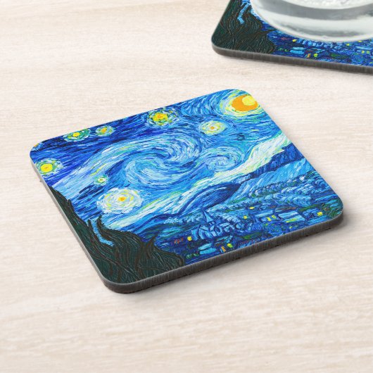 Van Gogh Starry Night Getränkeuntersetzer (Linke Seite)