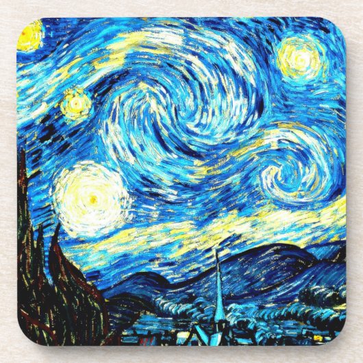 Van Gogh, Starry Night Getränkeuntersetzer (Vorderseite)