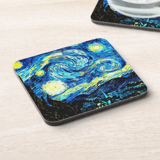 Van Gogh - Starry Night Getränkeuntersetzer (Linke Seite)