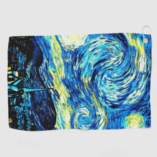 Van Gogh - Starry Night Golfhandtuch (Horizontal)