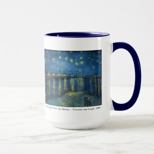 Van Gogh Starry Night Gratitude Artistic Uplifting Tasse (Rechts)