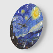 van Gogh , “ Starry Night ” Große Wanduhr (Winkel)