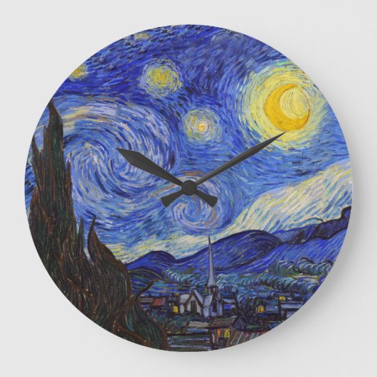 van Gogh , “ Starry Night ” Große Wanduhr (Vorderseite)