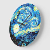 Van Gogh - Starry Night Große Wanduhr (Winkel)