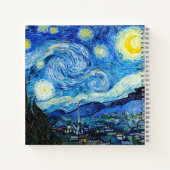 Van Gogh Starry Night Impressionism Art-Notebook Notizblock (Rückseite)