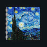 Van Gogh Starry Night Impressionism Art-Notebook Notizblock<br><div class="desc">Vincent Van Gogh "The Starry Night (1889)" / "La nuit etoilee" spiralgebundenes Notizbuch enthält eines der produktivsten Gemälde des niederländischen Impressionisten Vincent Van Gogh. Sie werden Van Goghs Kunstwerk "The Starry Night" auf jeden Fall in Ihrer Zeitschrift gewollt. Holen Sie sich jetzt Ihr Van Gogh Starry Night Notizblock, damit Sie...</div>