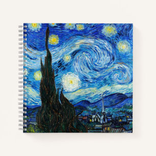 Van Gogh Starry Night Impressionism Art-Notebook Notizblock
