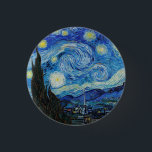 Van Gogh Starry Night. Impressionismus Vintage Kun Button<br><div class="desc">Van Gogh "The Starry Night" Taste.</div>