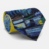 Van Gogh Starry Night. Impressionismus Vintage Kun Krawatte (Gerollt)