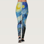 Van Gogh Starry Night. Impressionismus Vintage Kun Leggings (Rückseite)