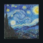 Van Gogh Starry Night. Impressionismus Vintage Kun Magnet<br><div class="desc">Van Gogh Magnet "The Starry Night".</div>