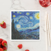 Van Gogh Starry Night. Impressionismus Vintage Kun Serviette (Beispiel)