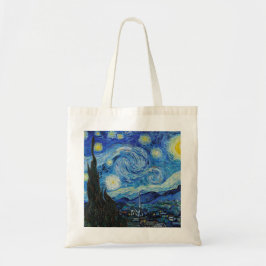 Van Gogh Starry Night. Impressionismus Vintage Kun Tragetasche