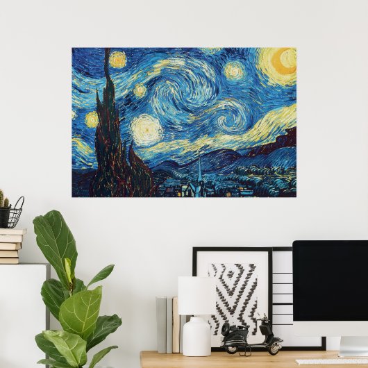 Van Gogh Starry Night Impressionist Malerei Poster (Heimbüro)