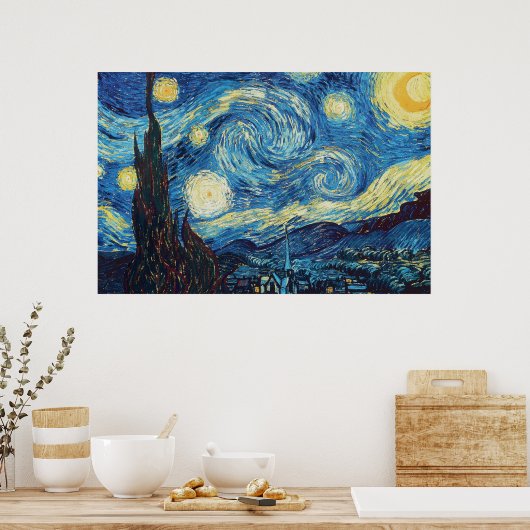 Van Gogh Starry Night Impressionist Malerei Poster (Küche)