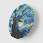 Van Gogh Starry Night Impressionist Malerei Runde Wanduhr (Winkel)