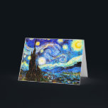 Van Gogh Starry Night Karte<br><div class="desc">Starry Night, schöne Kunst von Vincent van Gogh.</div>