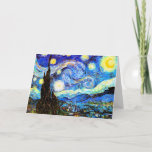 Van Gogh Starry Night Karte<br><div class="desc">Starry Night,  schöne Kunst von Vincent van Gogh.</div>