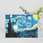 Van Gogh - Starry Night Karte (Stehend Vorderseite)